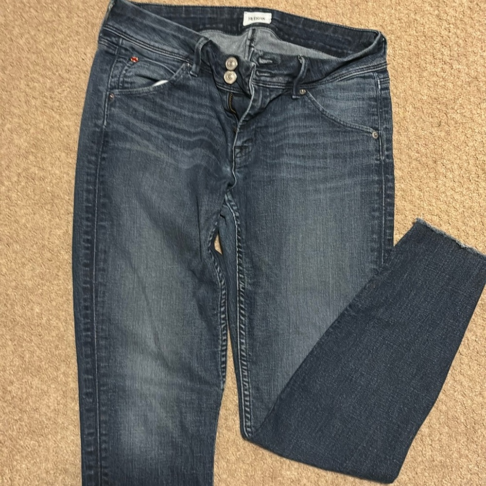 Hudson Collin Flap, Skinny Ankle, Raw Hem Jeans